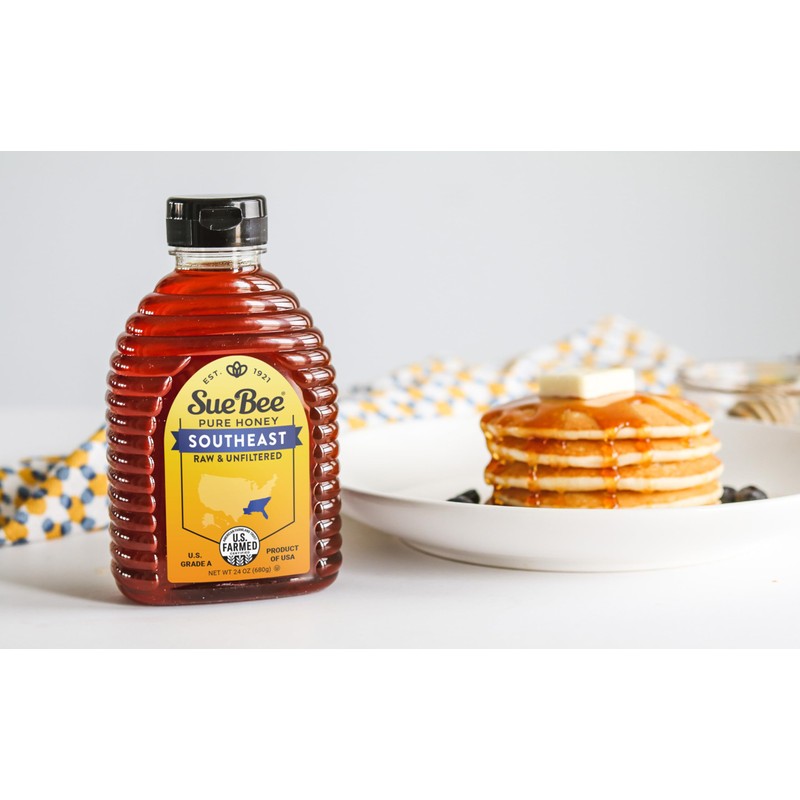 Sue Bee Regional Southeast Honey, Strained, Unfiltered USA Beekeeper-Owned Co-op,