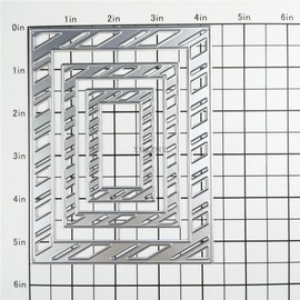 XMZZMX Hollow Square Border Metal Cutting Dies for Card Making, Paper Embossing Die Cuts Kit Templates Supplies, Photo Frame Album DIY Scrapbooking Stencils Sets