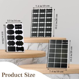 Gripebao 180 Pieces Chalkboard Labels for Jars and Food Containers, Removable Bottle Labels for Storage Bins, Chalk Sticker Labels, Kitchen Pantry Labels for Spice Seasoning, A