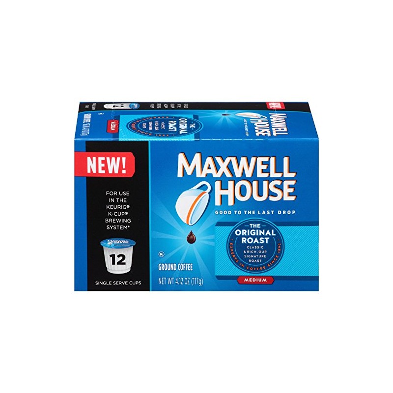 Maxwell House, K-Cup Single Serve Coffee, 12 Count, 3.7oz Box