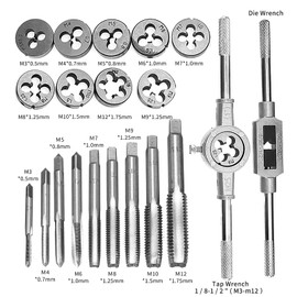 SUNJULY Tap and die set 20, set of stainless steel thread inserts for tungsten steel threads, metal cassette, machine set for threads