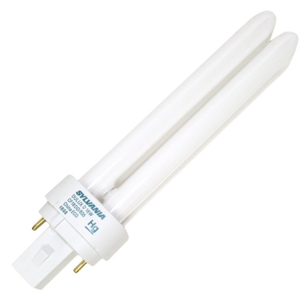 (25 Pack) Sylvania 21110 CF18DD/835/ECO 18-Watt 3500K 2-Pin Double Tube Compact Fluorescent Lamp
