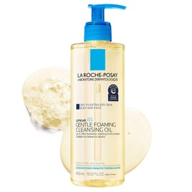 La Roche-Posay La Roche-Posay Lipikar AP+ Gentle Foaming Cleansing Oil, Gentle Oil Cleanser for Face and Body Formulated with Niacinamide, Long-Lasting 24-hour Hydration, Fragrance-Free & Soap Free