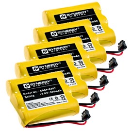 Synergy Digital Cordless Phone Batteries, Works with Radio Shack 43-1020 Cordless Phone, (Ni-CD, 3.6V, 900 mAh), combo-pack includes: 5 x SDCP-C307 Batteries