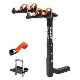 Soarify Bike Rack for Car, SUV, RV, Mount Hitch Bike Back 2, Up to 70 lbs Load Bicycle Rack Carrier Rubber Straps, Tilt Release with 2" Hitch for Cars (2 Bikes)