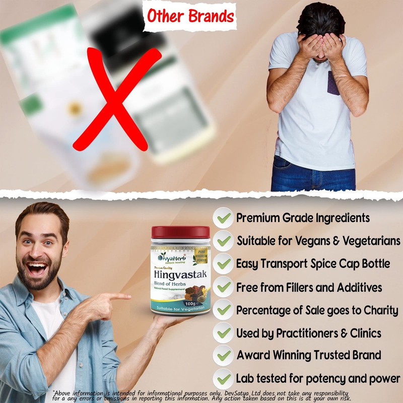 DivyaHerb Hingvastak Powder 100grm, Natural, (Pack of 1)