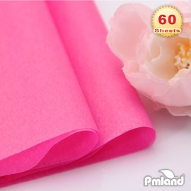PMLAND Premium Quality Gift Wrapping Paper - Hot Pink Color - 20 Inches x 26 Inches 60 Sheets