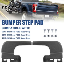 YZQPNB Bumper Step Pad Compatible with 2017-2023 Ford F250 F350 F450 Super Duty Rear Driver and Passenger Side End Cap Step Pad Replace HC3Z17B807BD