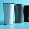 Sttoke Reusable Coffee Cup, 12 oz Capacity, White