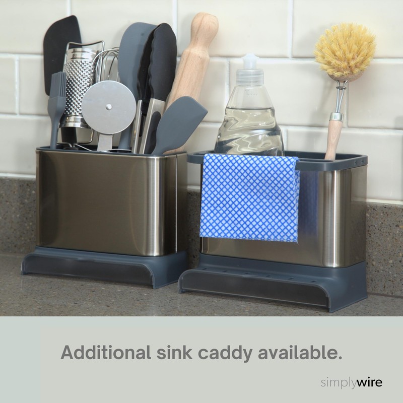 simplywire - Kitchen Sink Caddy - Utensil Holder - Cutlery
