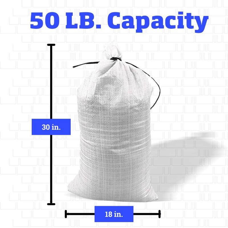 DURASACK Large Heavy Duty Sand Bags with Tie Strings Empty