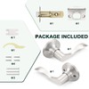 GOBEKOR 4 Pack Passage Door Levers Brushed Nickel Hallway Closet