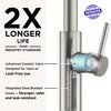 FORIOUS Kitchen Faucet with Soap Dispenser, Modern Brushed Nickel, Single