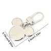 Unbranded Silver Mickey Mouse Head Face Ears Detachable Charm Zipper