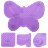 Baluue 1pc Butterfly Shape Makeup Brush Cleaning Pad Efficient Beauty