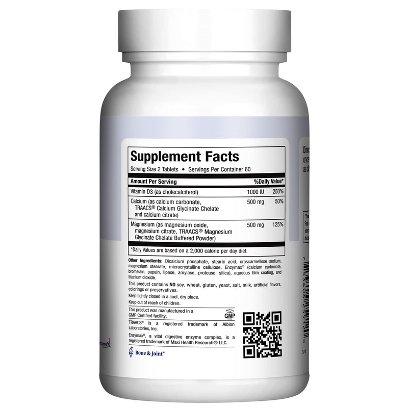 500 mg Calcium Supplement with Vitamin D3 (1000 IU) and