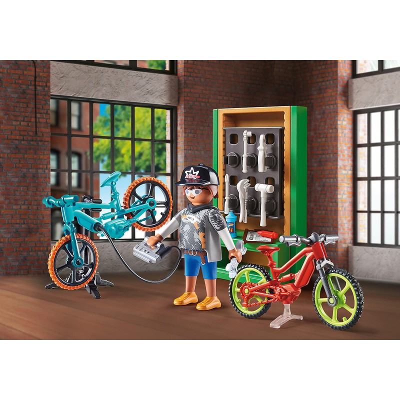 PLAYMOBIL City Life 70674 Gift Set 'E-Bike Workshop', from 4
