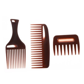 Baluue 3pcs Wide Tooth Hair Styling Comb Set Hairdressing Tools for All Hair Types Large Tooth Design for Easy Detangling and Scalp Massage for Salon and Home Use