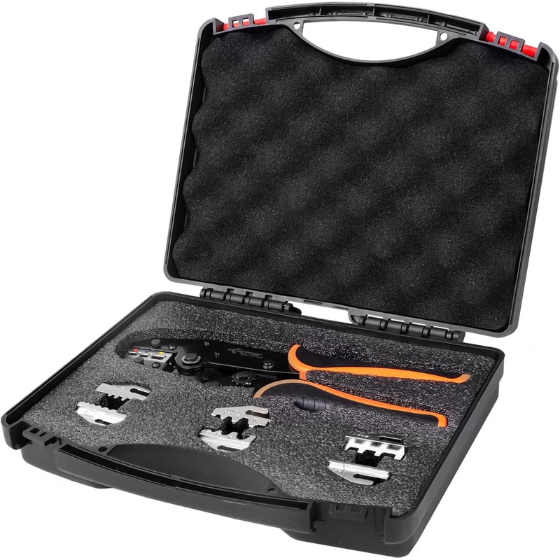 KF CPTEC Ratcheting Crimping Tool Kit 5PCS - Quick-Change Jaws