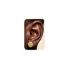 MUSECLOUD 14K Gold Plated Nugget Earrings for Men, M, Round,