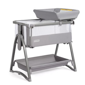 JOYMOR Baby Bassinet, 5 in 1 Bassinet Bedside Sleeper with Changing Table for Baby, 7 Height Adjustable, Rocking Bed with Wheels Mattress, Mosquito Net, Storage Basket for Newborn