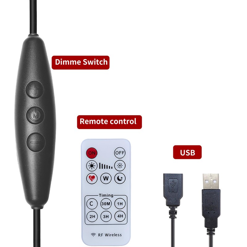 Clearhill 2 Pcs USB Male to Female Dimmer Switch with