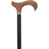 Derby Comfort Cane with Stained Ash Wood Handle, Black Beechwood