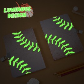 WERNNSAI Kids Diary for Boys Sport Journal - Kids Luminous Journal Travel Diary, School A5 Lined Memos Writing Drawing Notepad with Lock and Keys, Baseball Notebook Birthday Christmas Gift