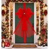Large Christmas Door Bow with Long Ribbon – Oversized Red