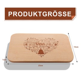 Gift Idea for Grandma with Engraving – Wooden Breakfast Board as Christmas Gifts – Christmas Praise