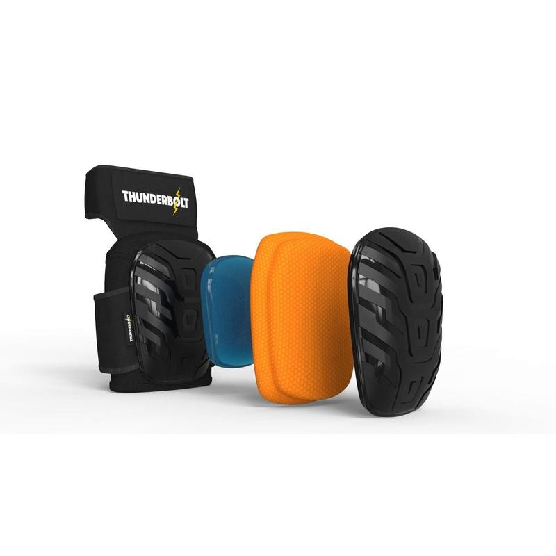 Thunderbolt Womens Knee Pads for Work - Black Design, Comfortable