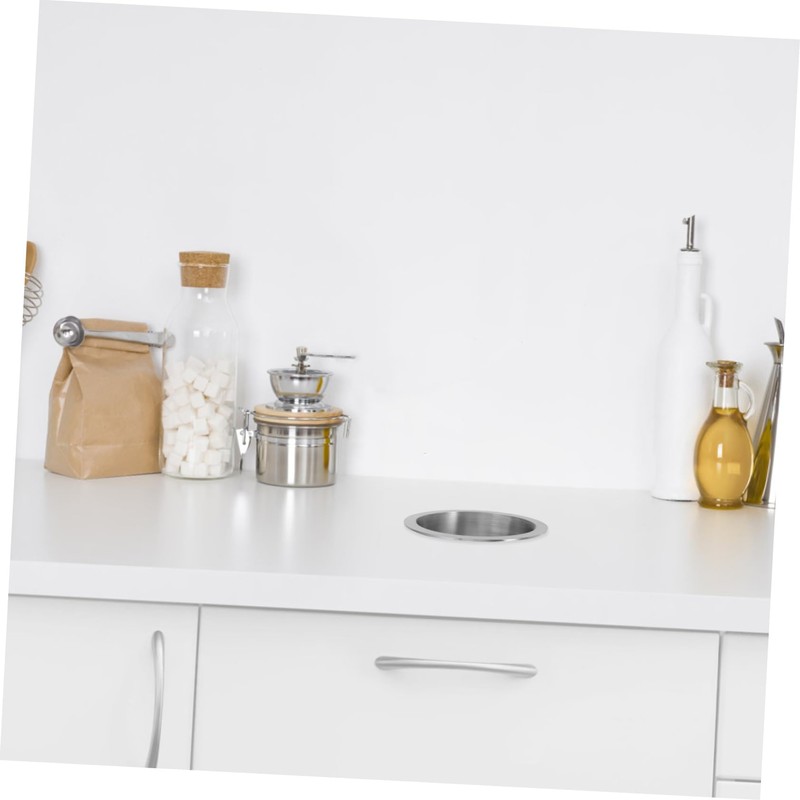 OHPHCALL Concealed Recessed Trash Bin Cover Stainless Steel Built Flap
