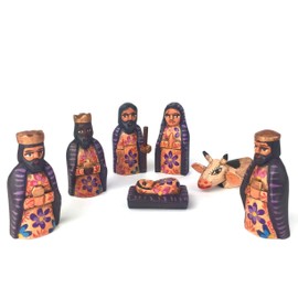Altiplano Small Wooden Nativity Set - 3" Tall, Hand Carved, Made in Guatemala