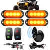 YUDE ATV SXS UTV Turn Signal Kit with 110dB Horn,Pre-Wired,Plug