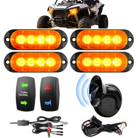 YUDE ATV SXS UTV Turn Signal Kit with 110dB Horn,Pre-Wired,Plug and Play