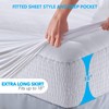PlushDeluxe Premium Bamboo Mattress Protector – Twin Size, Waterproof, &