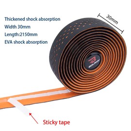 BOLANY Road Bike Handlebar Tape 2 Rolls PU Surface EVA Foam Handlebar Tapes with End Caps
