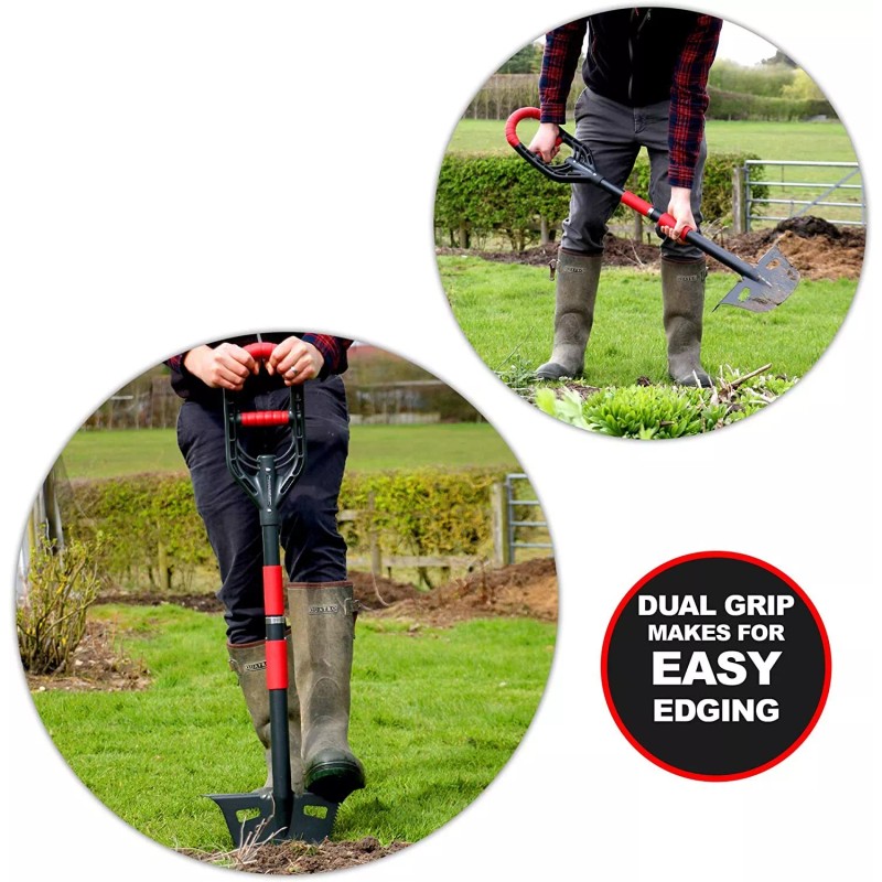 Roamwild Multi-Digger Garden Edger – With Soft Dual Grip -