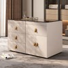 voleseni Leather Cabinet Knobs,4pcs Drawer Door Pulls Handles, Cupboard Cabinet