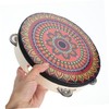Kisangel Handheld Tambourine Musical Instrument Wooden Design for Dance Performances