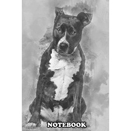 Notebook: American Staffordshire Terrier 2 Years Old Sitting Aga , Journal for Writing, College Ruled Size 6" x 9", 110 Pages