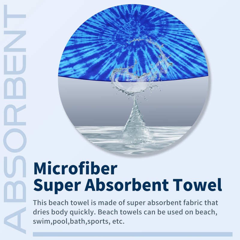 2 Pack Lightweight Thin Beach Towel Oversized 71"x32" Big Extra