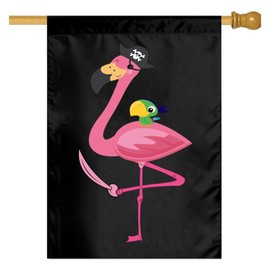 Pirate Flamingo Garden Flag 28 X 40 In Outdoor Outside Mini Yard Flag House Flags Farmhouse Sign For Home Garden Decoration