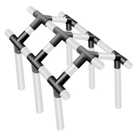 Aoneky 1 3/8'' High Peak Corner Canopy Fitting Couplers Kit - Frame Carport Connectors (6-Legs)