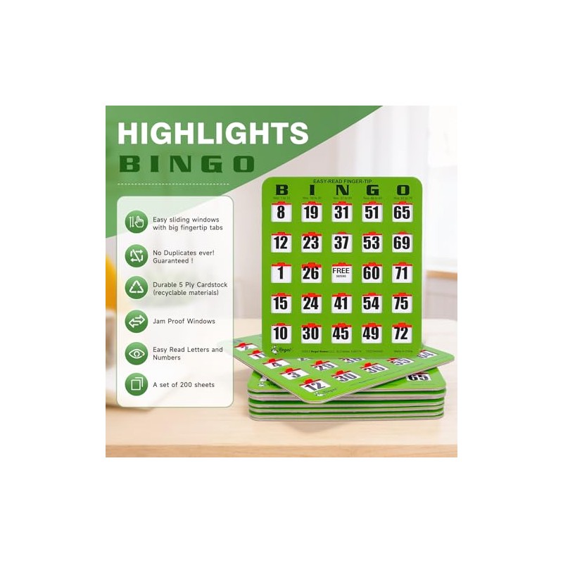 Regal Games Easy Read - Tarjetas de bingo de 5
