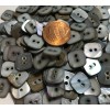 Unbranded 8 PC ONLY Square Iridescent Gray MOP Shell Buttons