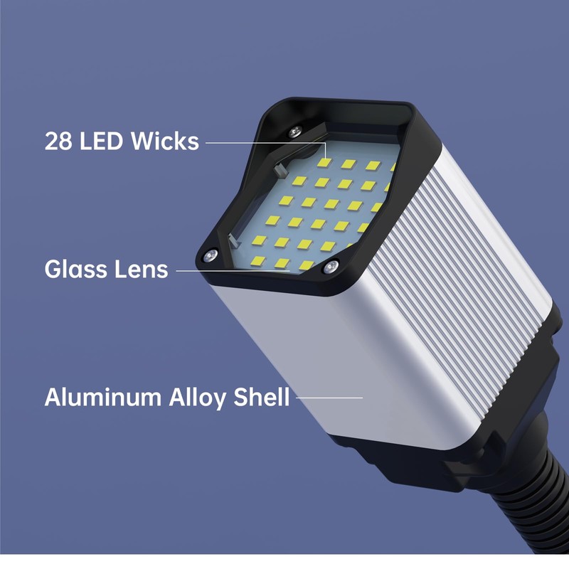 28LEDs Magnetic Light, 1320 Lumen 120v Flexible Gooseneck Work Light