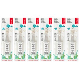 RADIUS Children's Toothbrush Pure Brush Ultra Soft BPA Free and ADA Accepted Designed for Delicate Teeth and Gums for Kids Months and Up, Clear, (Pack of 6)