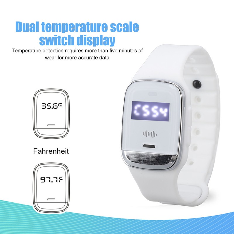 Ultrasonic Mosquito Repellent Bracelet Watch Temperature Detection USB Rechargeable Mosquito