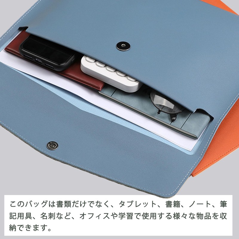 DEVENTORZ A4 File Folder, PU Leather, Document Case, Waterproof, Large